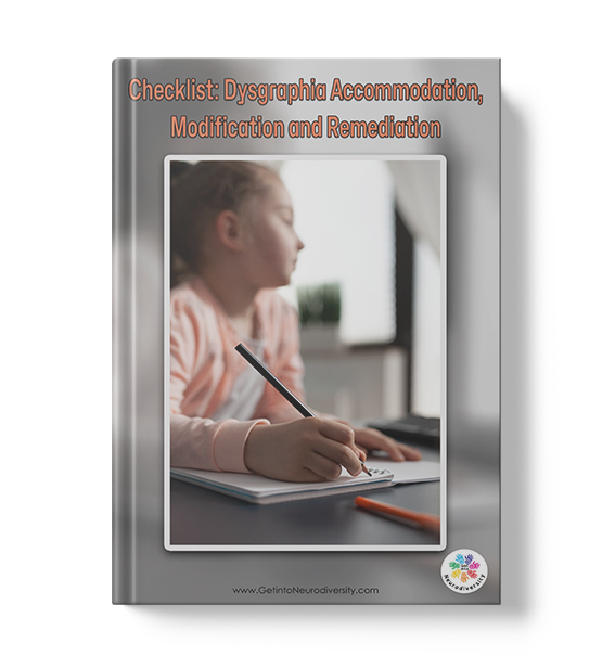 Checklist Dysgraphia Accommodation Modification and Remediation