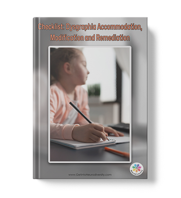 Checklist Dysgraphia Accommodation Modification and Remediation