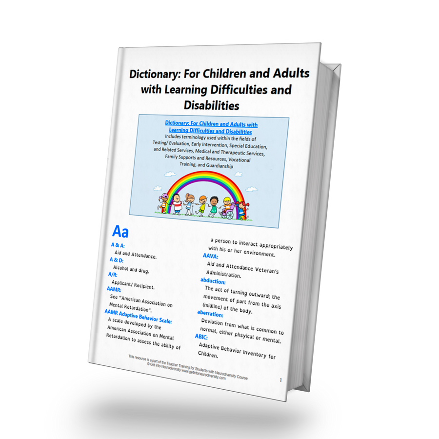 Dictionary for Learning Difficulties and Disabilities