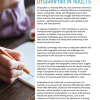 Dysgraphia in Adults