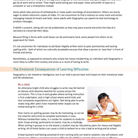 Dysgraphia in Adults