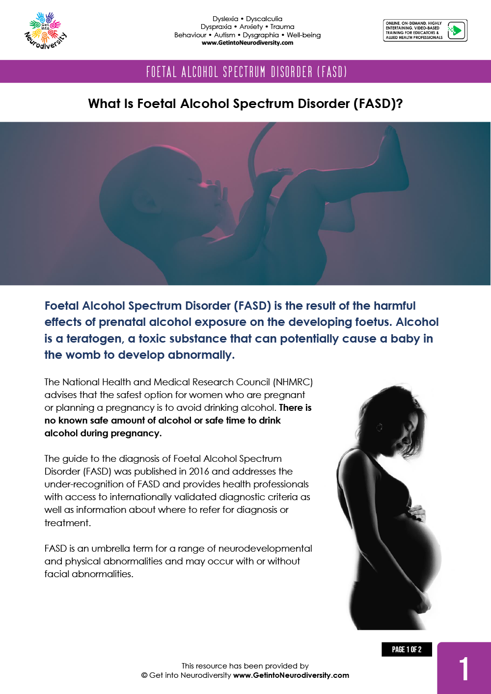 Foetal Alcohol Spectrum Disorder