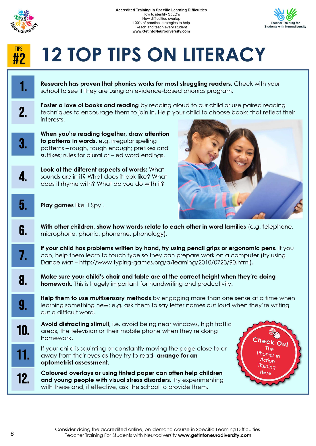 Top Teaching Tips for Students with SpLD's